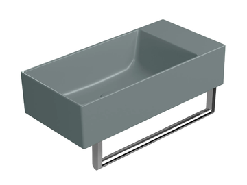 COLOR ELEMENTS 50X25 - Rectangular ceramic washbasin with towel rail by GSI ceramica - view 2